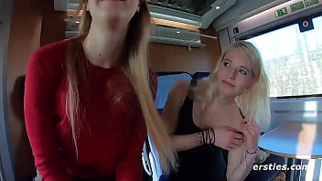 Fappking.com | Risky Lesbian sex at public Train